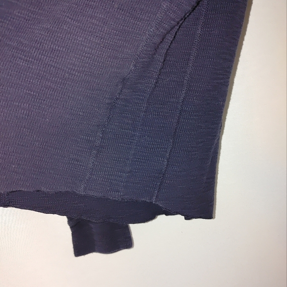 Vince Long Sleeve Crew Neck Shirt Waffle Textured Thermal Knit Navy Blue Medium - Picture 5 of 7